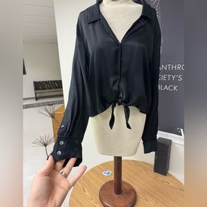 Black silk blouse